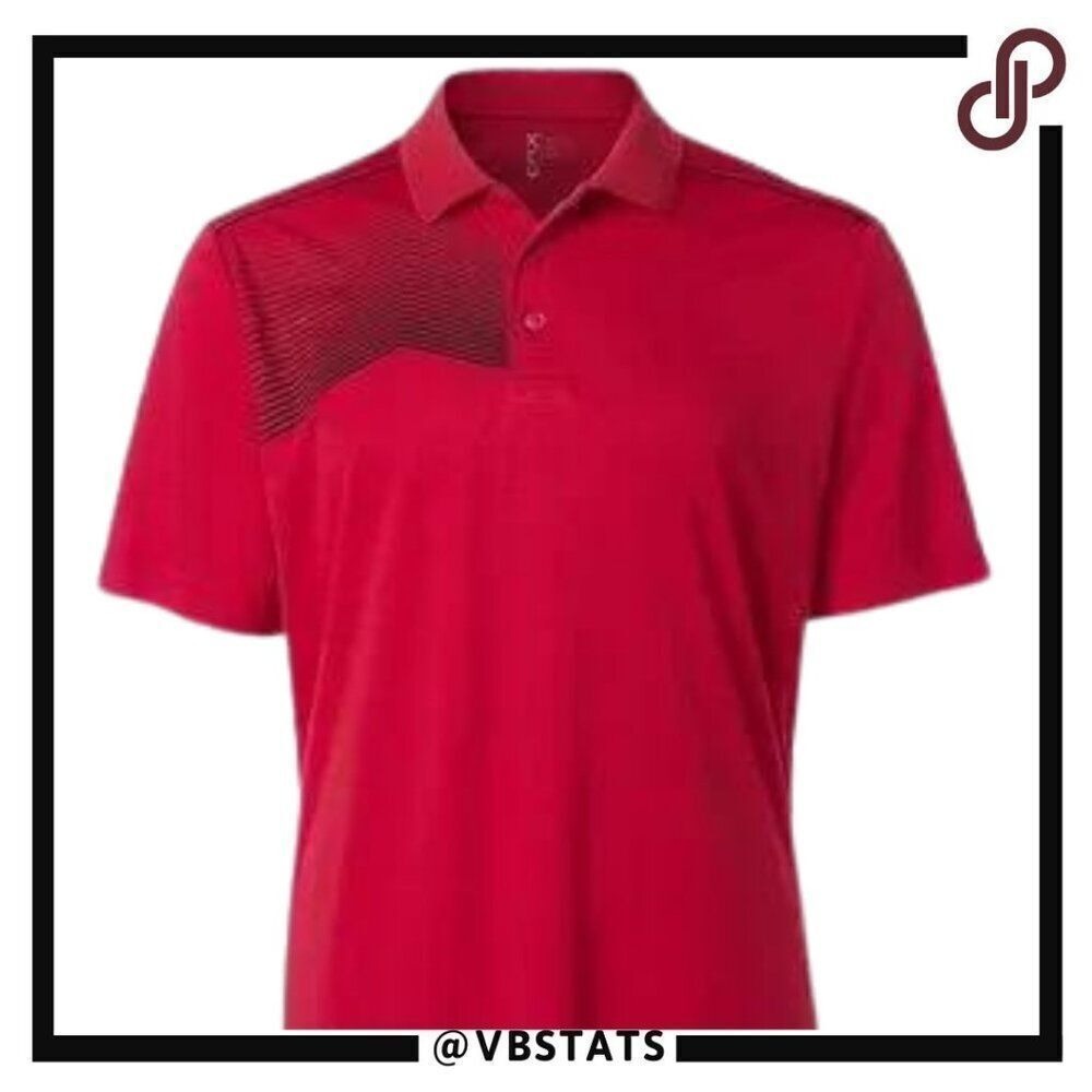 Medium Cutter & Buck Glen Acres Polo in Red and Black (NWT)